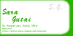sara gutai business card
